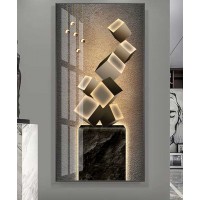 Crystal Modern Painting With Led LIght And Remore